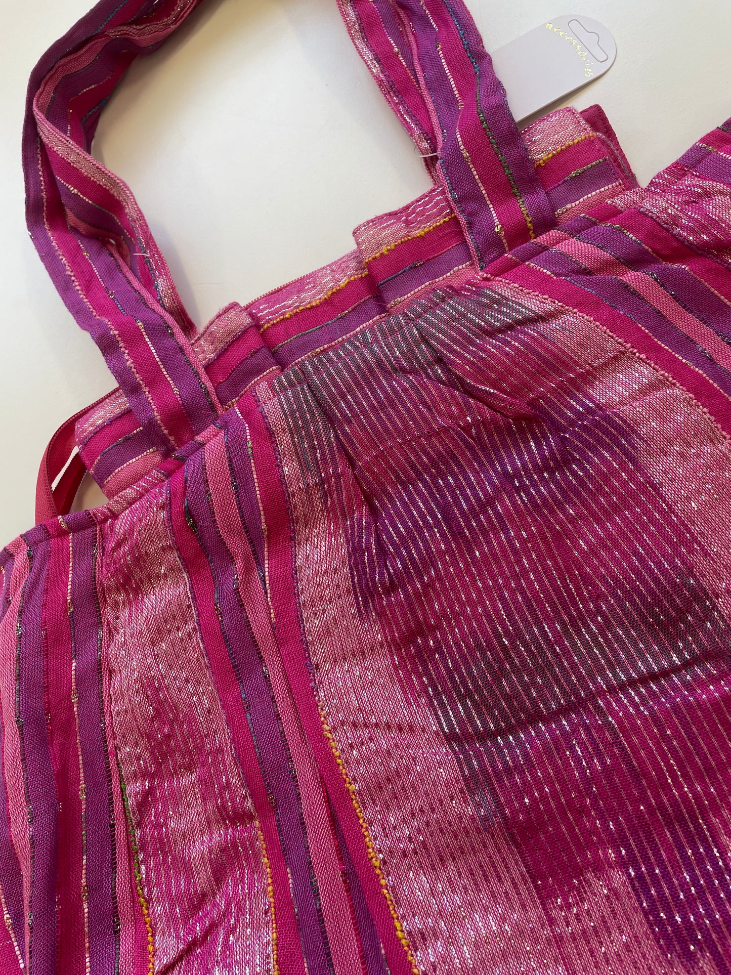Pink Striped Bag