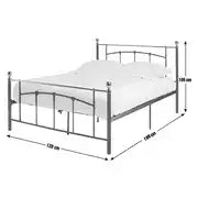 Yani Small Double Metal Bed Frame - Black