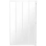 3mm 4 Fold Bath Screen - Silver, White