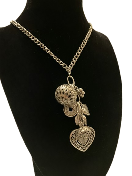 Silver Heart Charm Necklace
