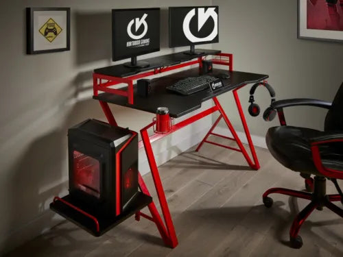 Virtuoso Horizon Gaming Desk - Red and Black