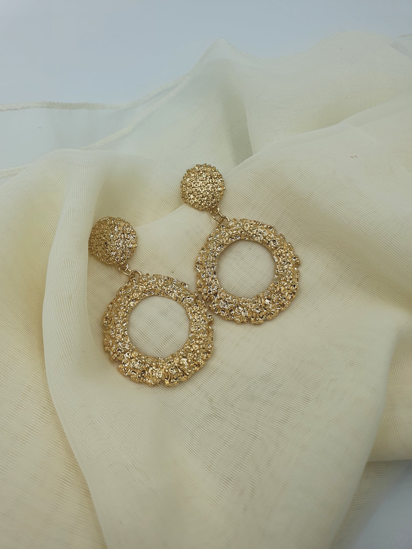 Gold Chunky Statement Earrings