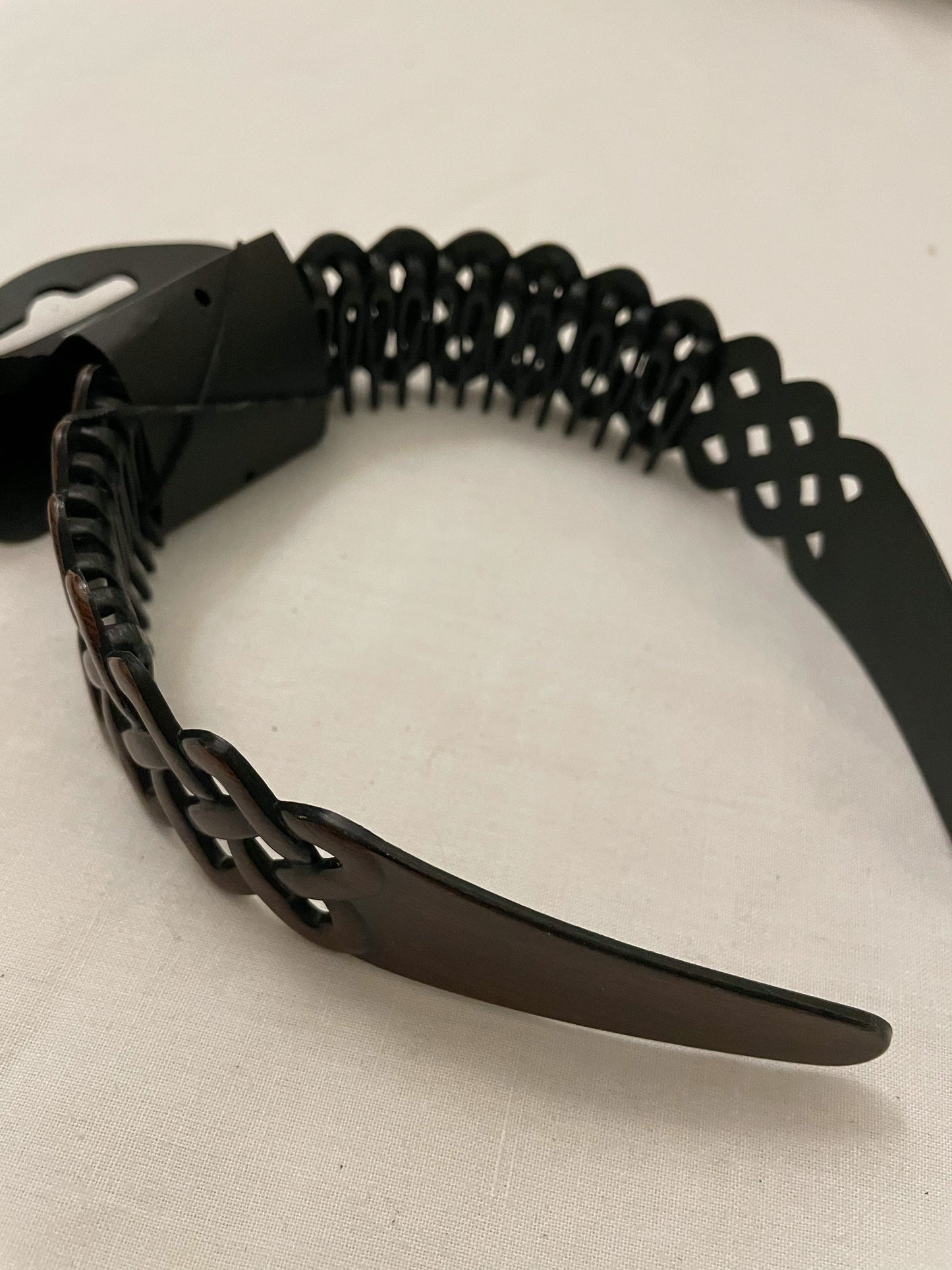 Dark Brown Wooden Tortoiseshell Headband