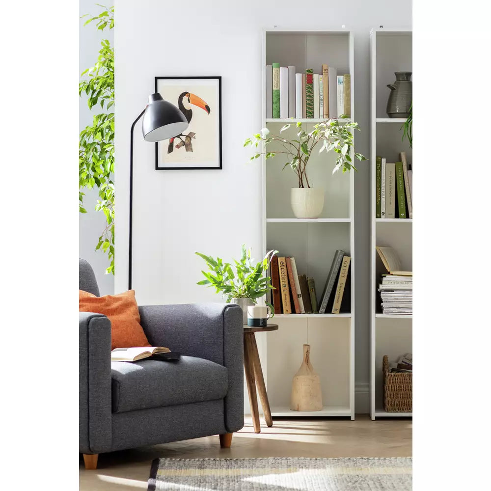 Home Malibu Narrow Bookcase - White