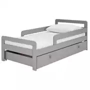 Ellis Toddler Bed Frame with Drawer - Grey