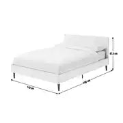 Skylar double bed frame - black