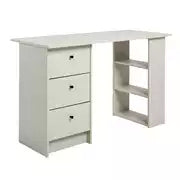 Malibu Desk - Grey, Light Grey, Oak