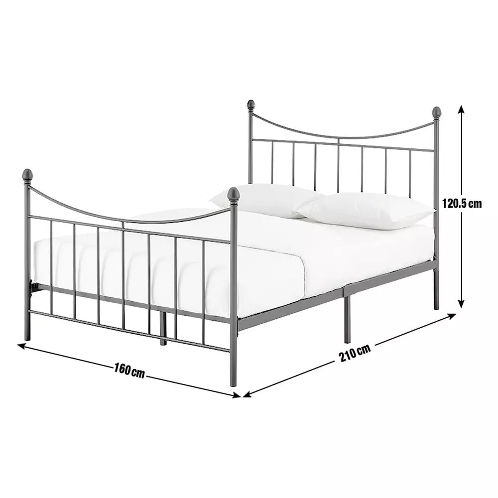 Clara Kingsize Metal Bed Frame - Black