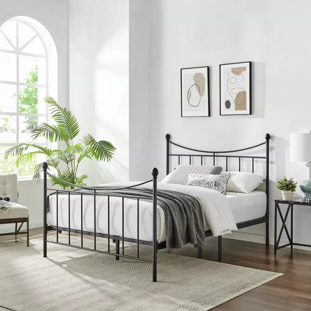 Clara Kingsize Metal Bed Frame - Black