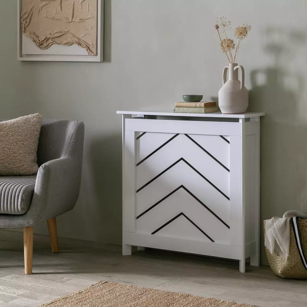 Chevron Mini Radiator Cover - White