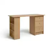 Malibu Desk - Grey, Light Grey, Oak