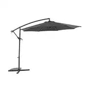 Home 2.5m Overhanging Garden Parasol - Black, Cream