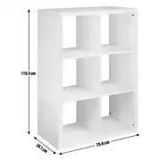 Squares Plus 6 Cube Storage Unit - Oak, White, Black, Grey