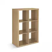 Squares Plus 6 Cube Storage Unit - Oak, White, Black, Grey