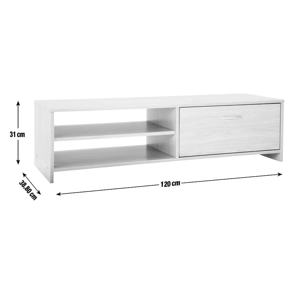 Home Squares 1 Drawer TV Unit - White