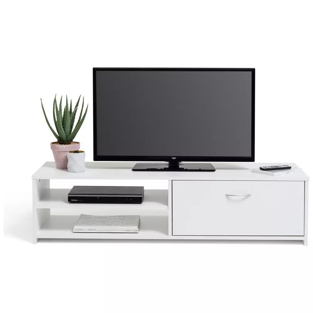 Home Squares 1 Drawer TV Unit - White