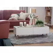 Skandi 2 Drawer Coffee Table - White Two Tone