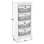 Home New Malvern 4 Drawer Storage Unit - White