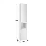 Prime Mirrored Tallboy - White