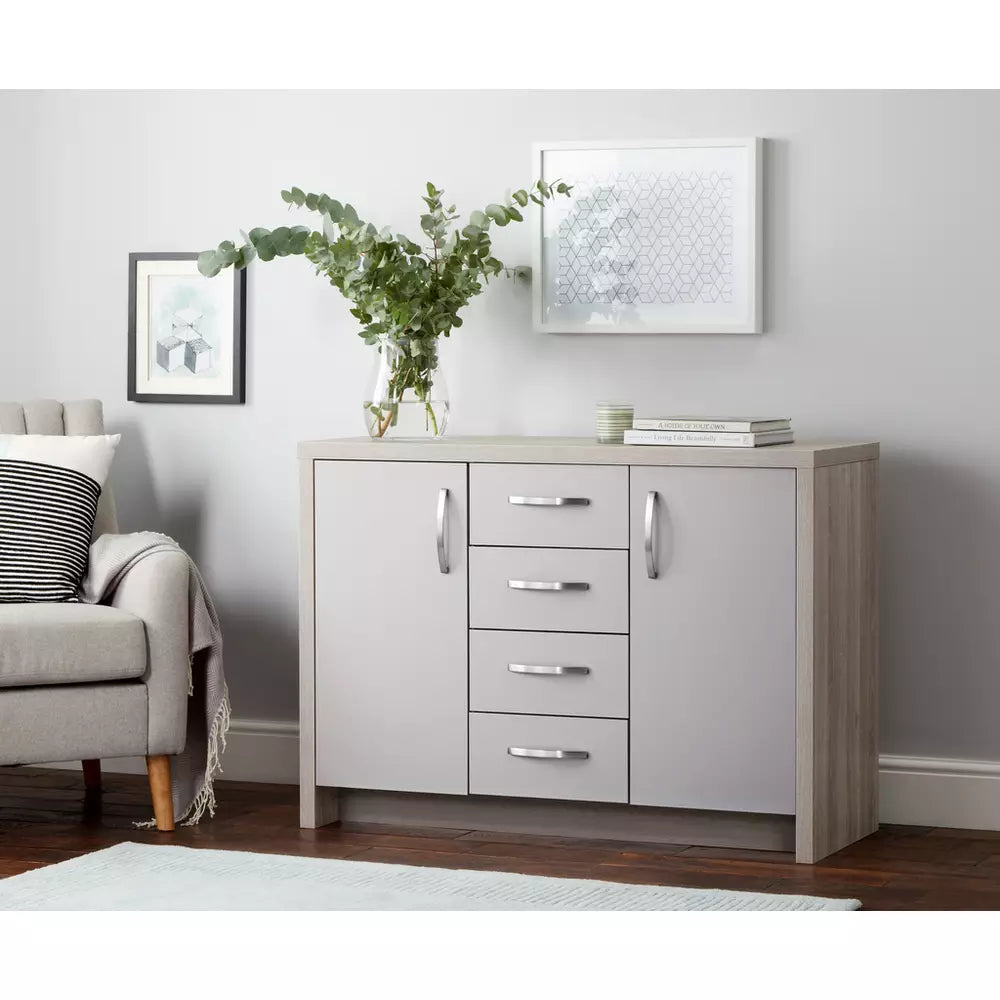 Habitat Venice 2 Door 4 Drawer Sideboard - Grey