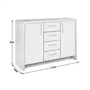 Habitat Venice 2 Door 4 Drawer Sideboard - Grey