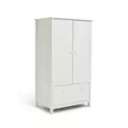 Home Kids Scandinavia 2 Door 1 Drawer Wardrobe - White