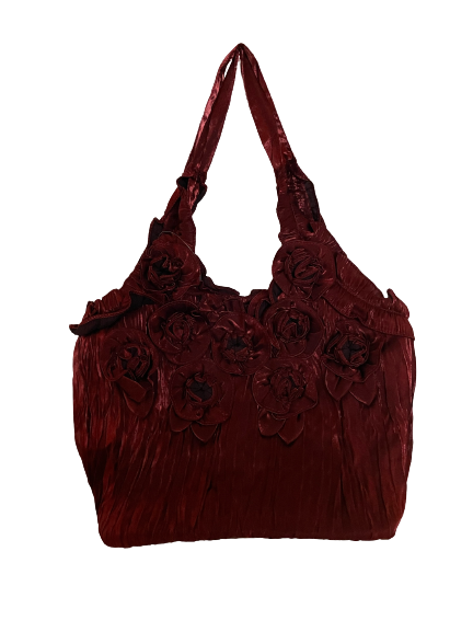 Red Satin Ruched shoulder bag