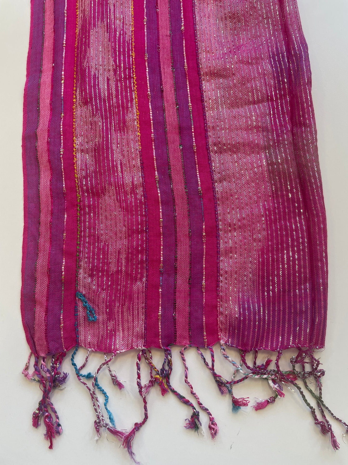 Pink Stripe Pattern Scarf