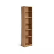 Maine Narrow Bookcase - Black, Grey, Oak