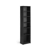 Maine Narrow Bookcase - Black, Grey, Oak