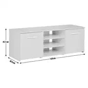 Habitat Hayward 2 Door Small TV Unit - Black, White Gloss