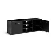 Habitat Hayward 2 Door Small TV Unit - Black, White Gloss