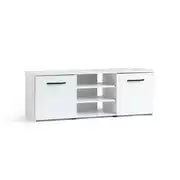 Habitat Hayward 2 Door Small TV Unit - Black, White Gloss