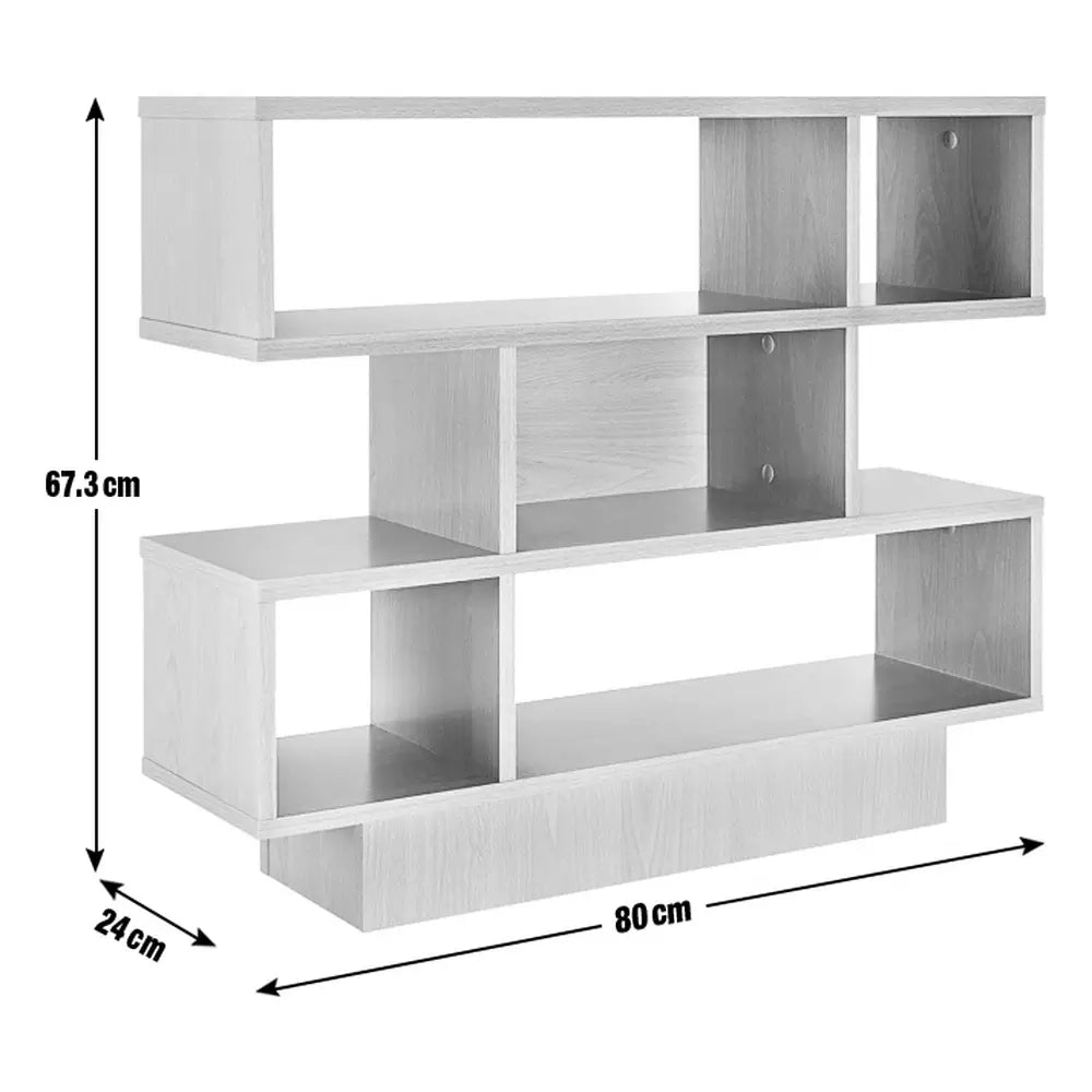 Cubes Short Shallow Shelving Unit - Grey