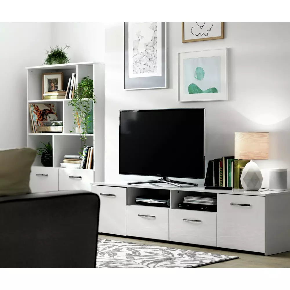 Habitat Hayward 2 Door TV Unit - White Gloss