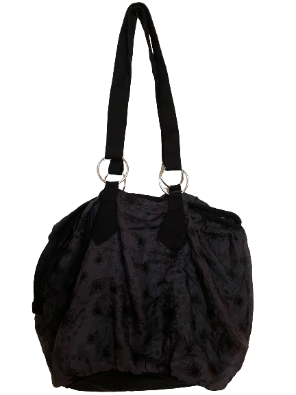 Black  Flower Shoulder Bag