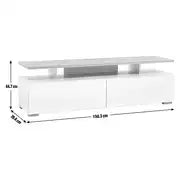 Habitat Floating Top TV Unit - White & Oak