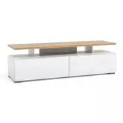 Habitat Floating Top TV Unit - White & Oak