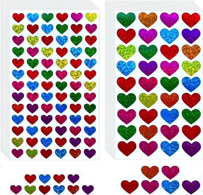 Valentine Heart Stickers Pack of 2