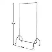 Single Heavy Duty Clothes Rail - Black