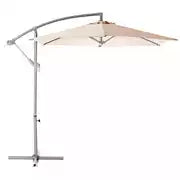 Home 2.5m Overhanging Garden Parasol - Black, Cream