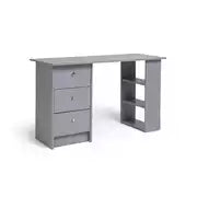 Malibu Desk - Grey, Light Grey, Oak