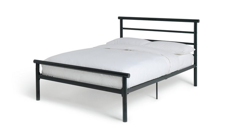 Avalon Double Metal Bed Frame - Black