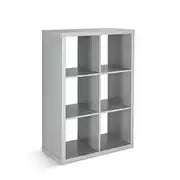 Squares Plus 6 Cube Storage Unit - Oak, White, Black, Grey