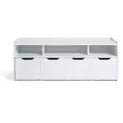 Compton 3 Shelf Shoe Bench - White