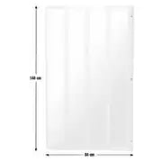 3mm 4 Fold Bath Screen - Silver, White