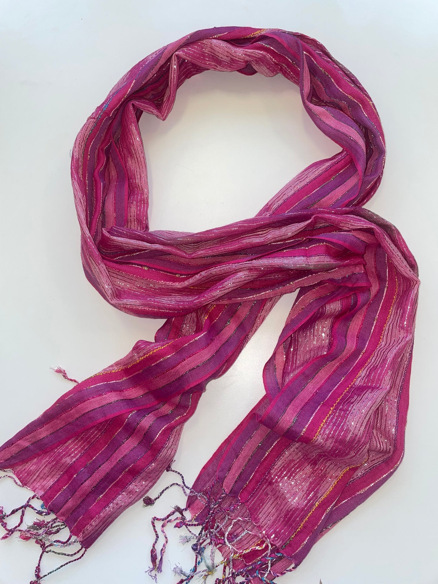 Pink Stripe Pattern Scarf