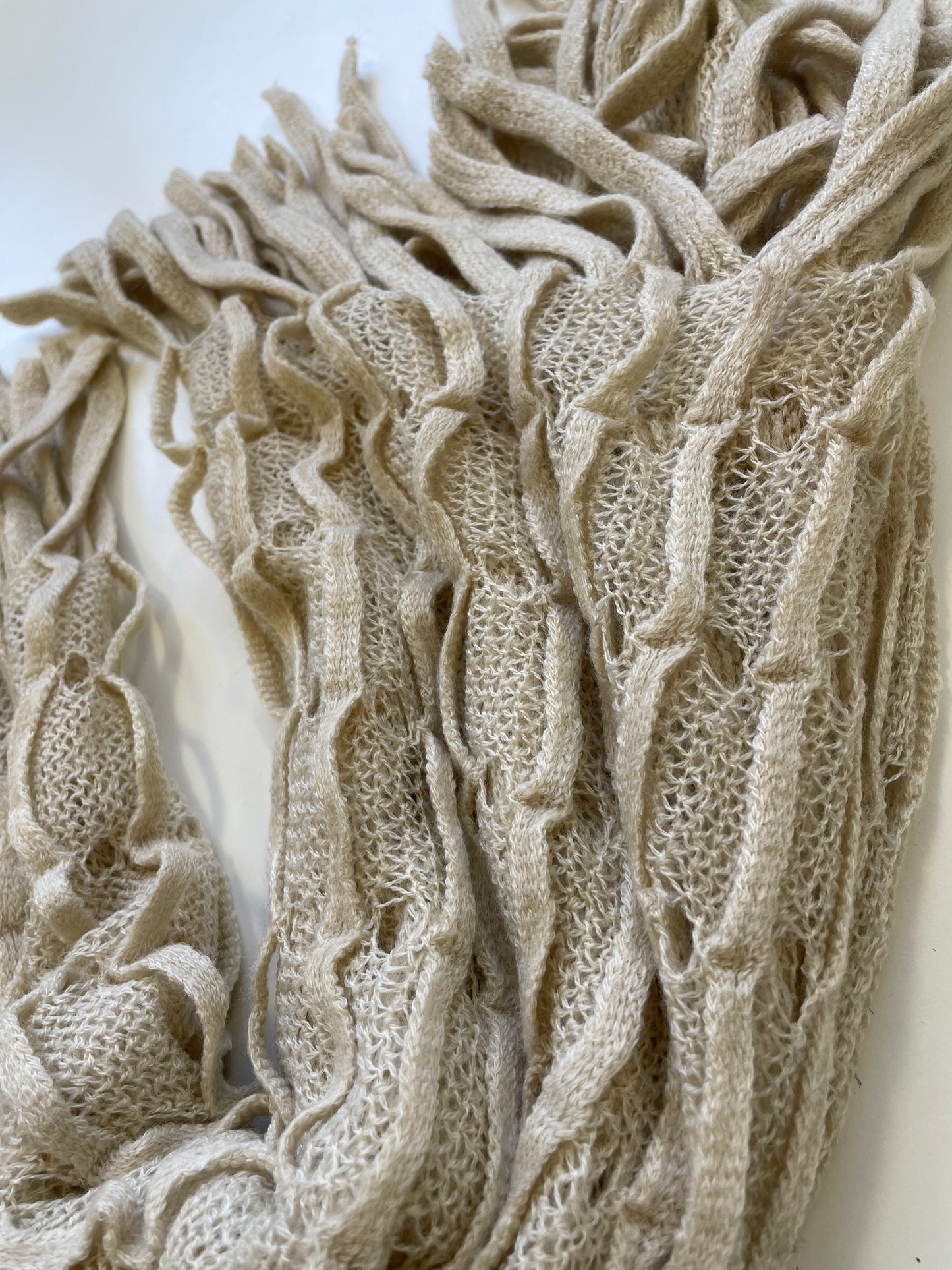 Beige Knitted Scarf