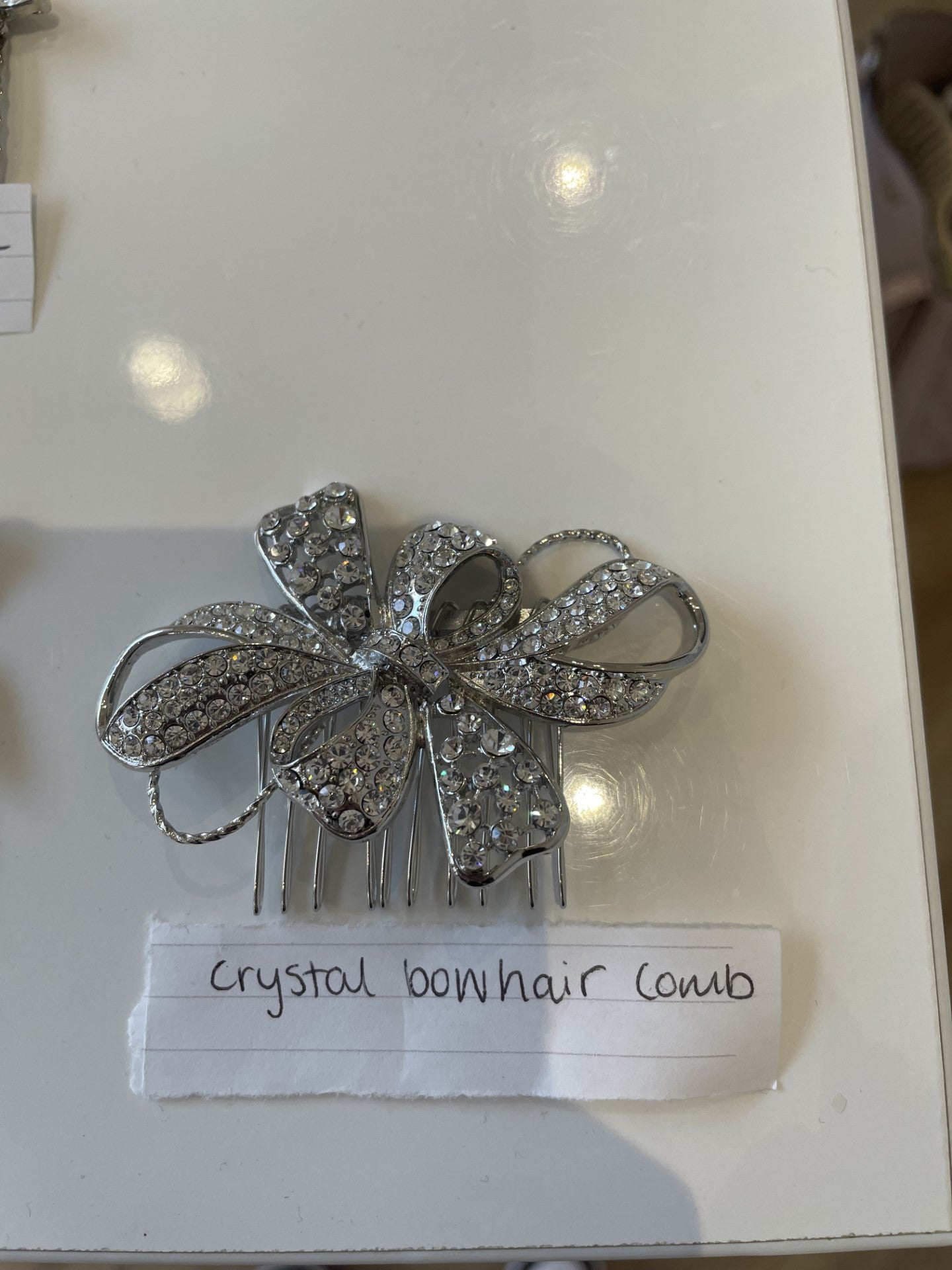 Crystal Bow Hair Comb