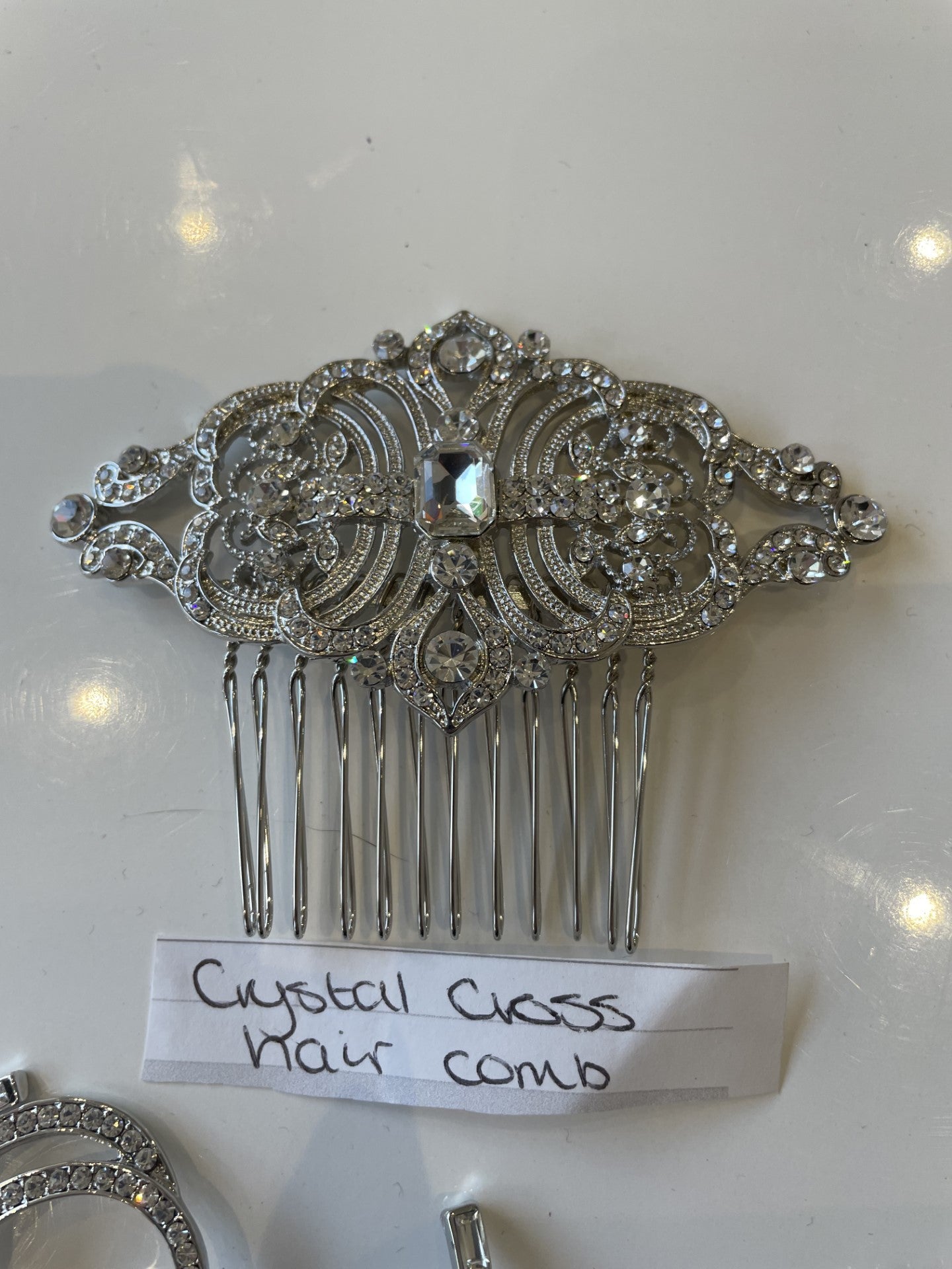 Crystal Cross Hair Comb